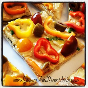 Veggie & Hummus Grilled Pizza