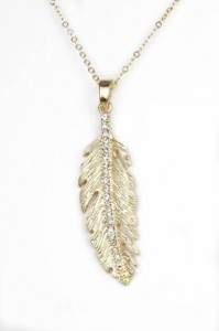 Goldtone Leaf Necklace